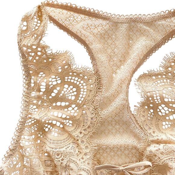 Victoria’s Secret : Dream Angels Scalloped Lace Bralette Nude/Tan Racerback : S - Picture 3 of 10
